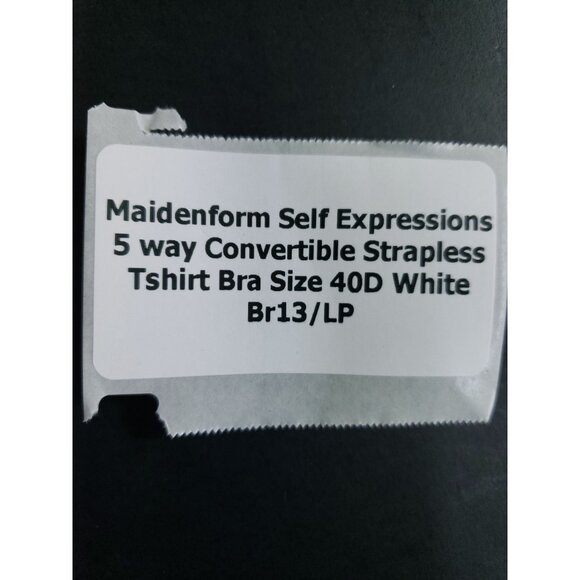 Maidenform Self Expressions 5 Way Convertible Strapless Tshirt Bra Size 40D Whit - Picture 7 of 7